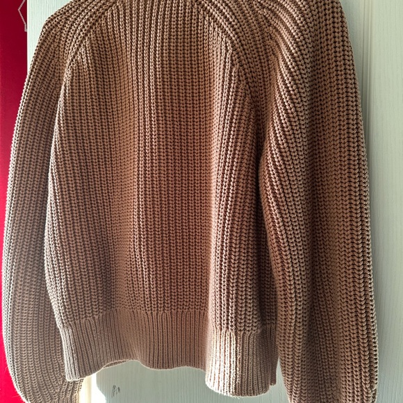 Women’s Everlane Texture Cotton Cardigan in Cappuccino size XL. - Picture 4 of 8